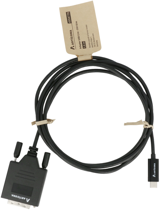 Adaptador USB tipo C m - DVI-D m, 1,8 m