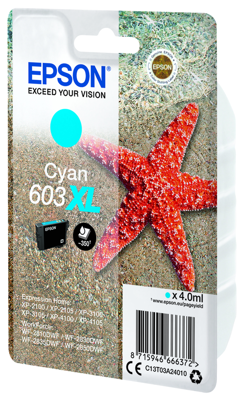Epson 603 XL tinta, cián