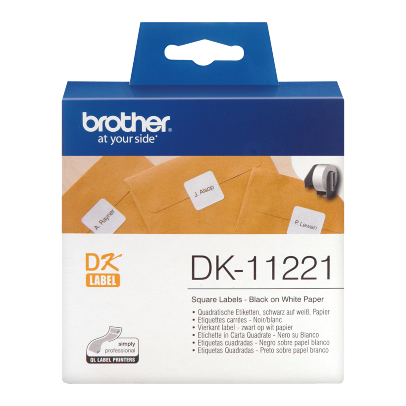 Brother 23x23mm quadratische Etiketten