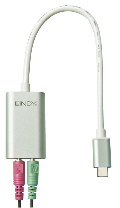 Adapter USB Typ C St - 2xKlinkenBu3,5 mm