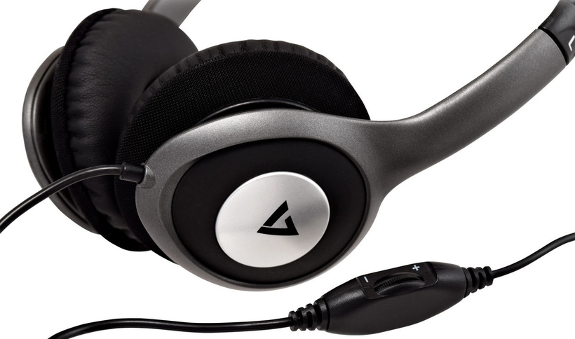 V7 Deluxe Stereo-Kopfhörer schwarz