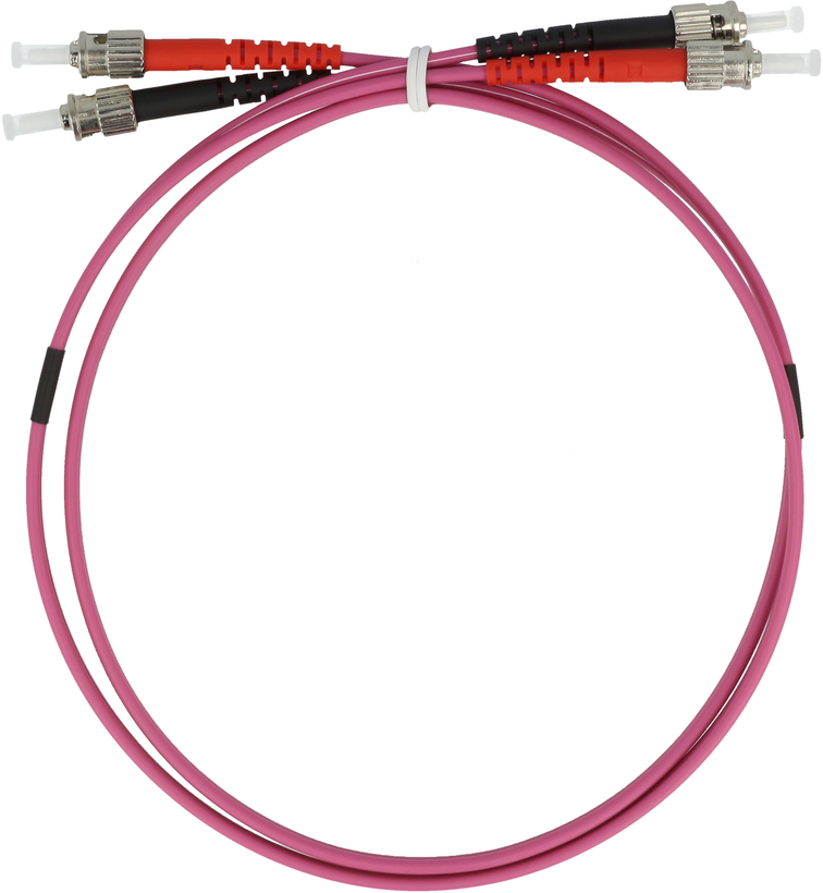 Câble patch FO duplex ST-ST 1 m, 50/125µ