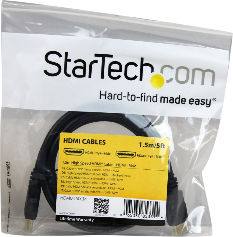 Cable StarTech HDMI 1,5 m