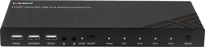 Switch KVM LINDY HDMI 4 puertos