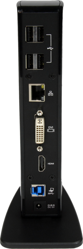 Adaptador USB-B-HDMI/DVI/RJ45/USB/audio