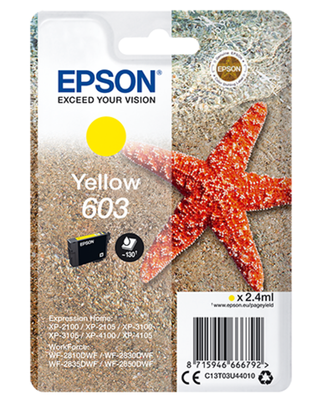 Encre Epson 603, jaune