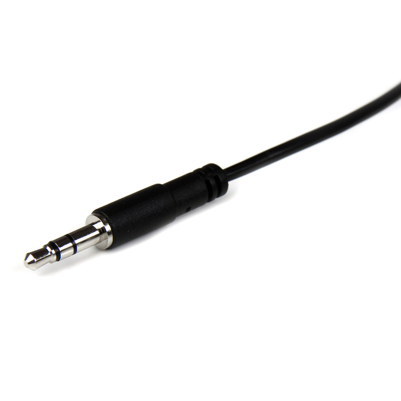 Audio Cable Stereo 3.5mm m/f Black 2m
