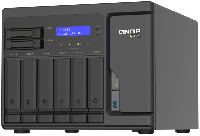QNAP TS-h886-D1622 16 GB 8 rekeszes NAS