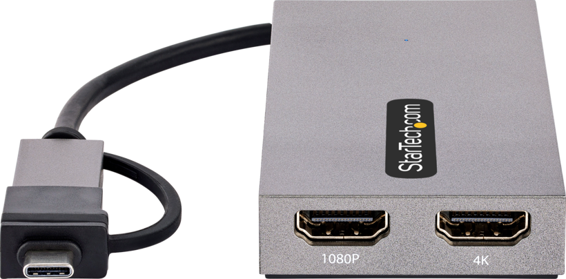Adapter USB-A+C/m - 2x HDMI/f