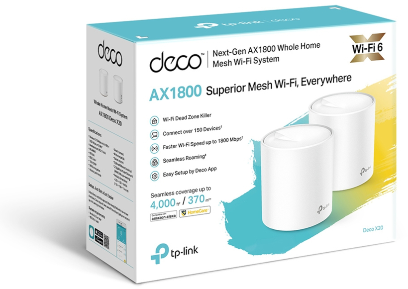 Deco X20 Mesh Wi-Fi 6 System 2-pack