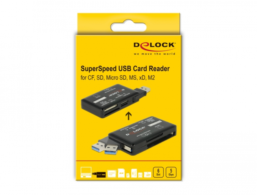 Lettore di schede USB SuperSpeed Delock