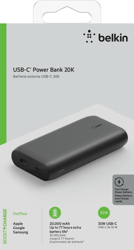 Batería externa Belkin USB 20.000 mAh n.