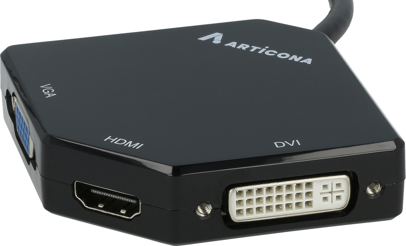 Adaptat. Articona miniDP>HDMI/DVI-D/VGA