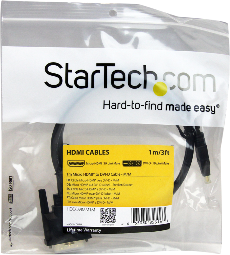 StarTech Micro-HDMI - DVI-D Kabel 1 m