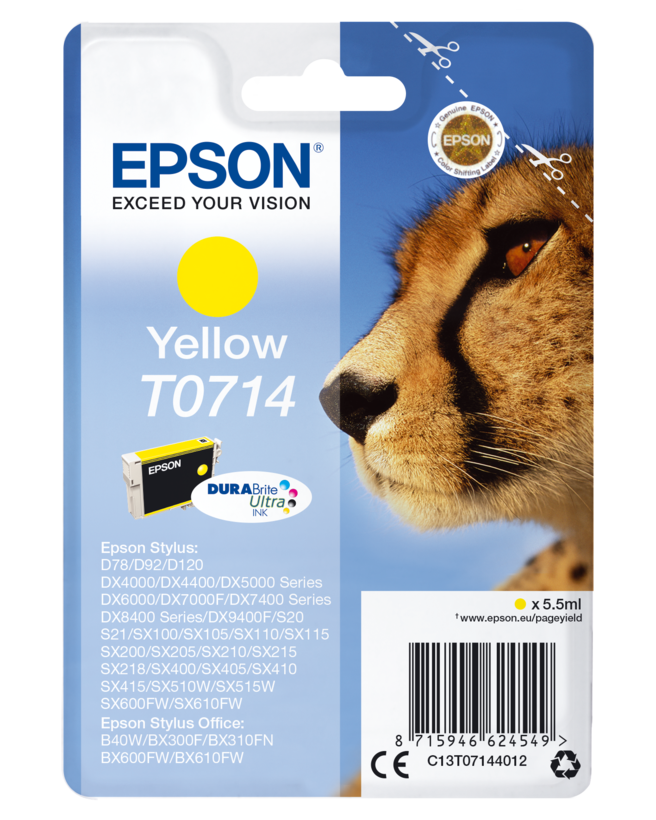 Encre Epson T0714, jaune