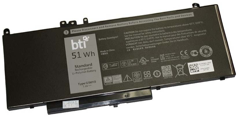 Batterie 4 cellules BTI Dell 6 890 mAh