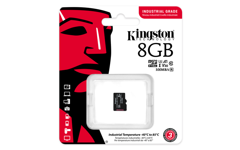 Kingston 8 GB ipari microSDHC kártya