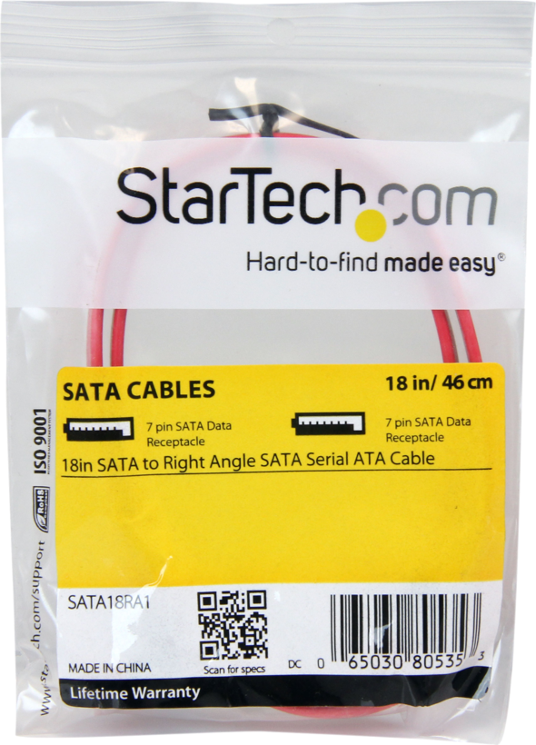 Cable SATA/m-SATA/m 90° Right 0.45m