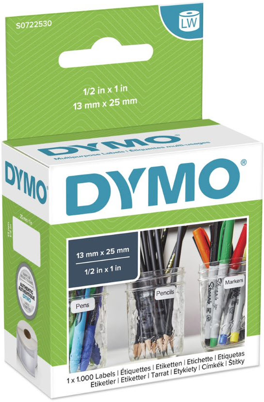 DYMO 13x25mm Multipurpose Labels White