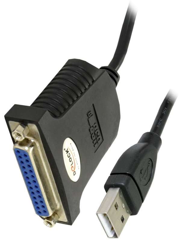 Adapter DB25Bu-USBTypASt 0,8 m Parallel