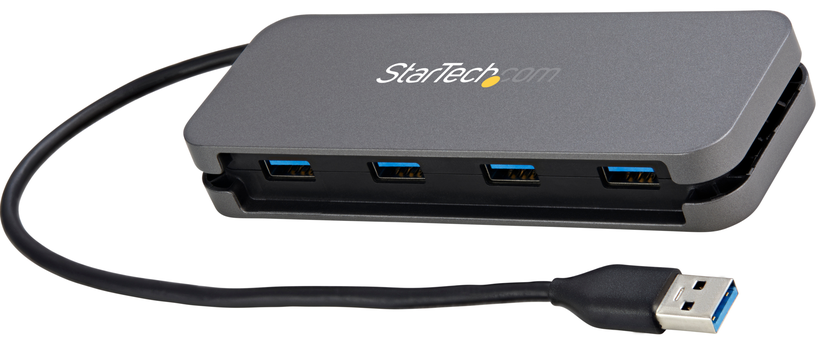 StarTech USB 3.0 4 portos hub szür./fek.