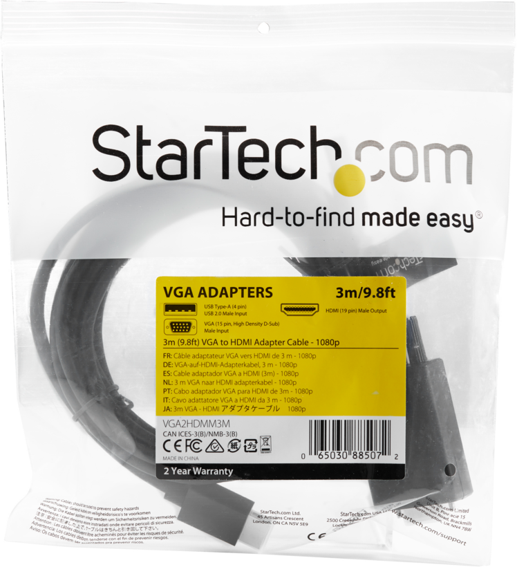 StarTech VGA - HDMI Cable 3m