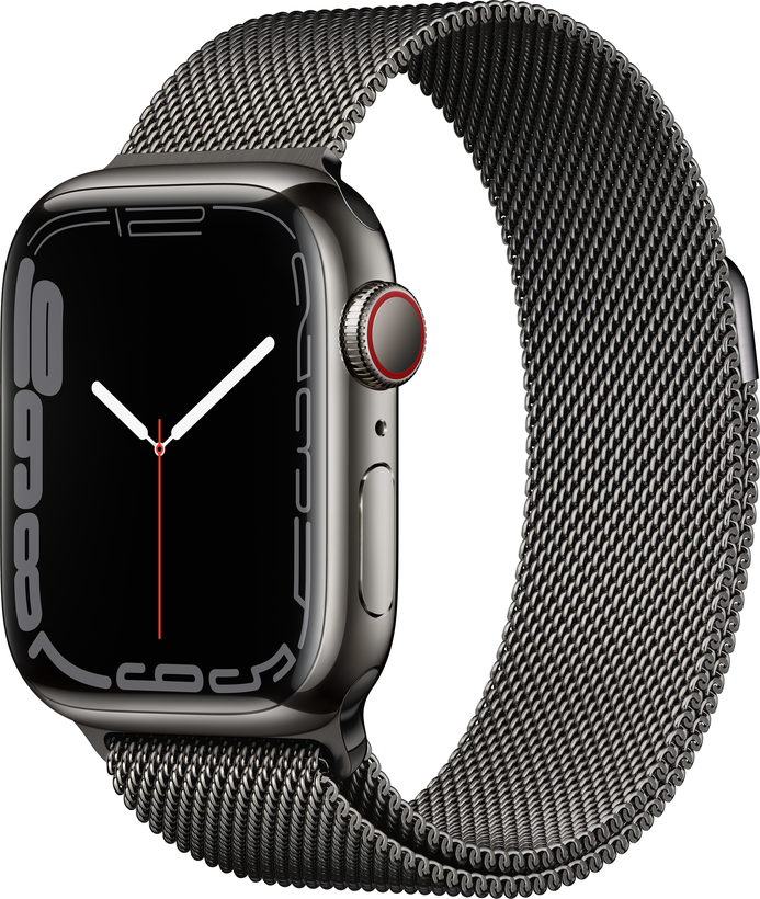 Apple Watch S7 GPS+LTE 41mm Stahl grau