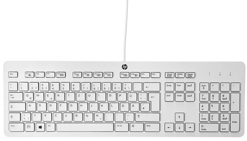 HP USB Slim Business Tastatur weiß