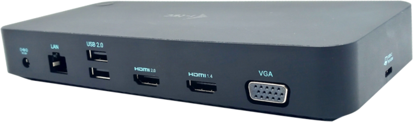 i-tec USB-C/A - 2xHDMI+VGA Dock