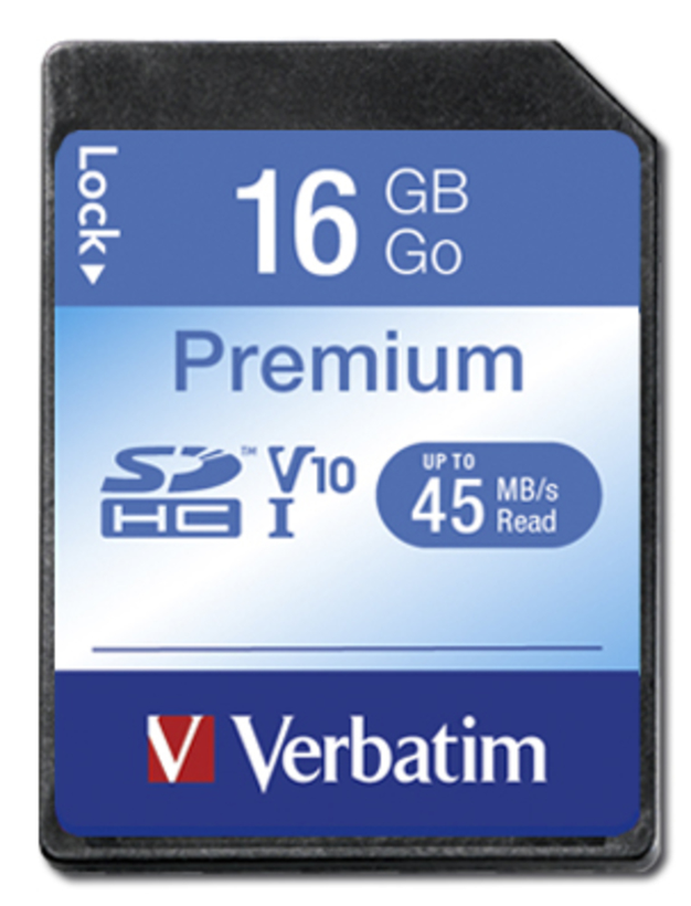 Scheda SDHC 16 GB Verbatim Premium
