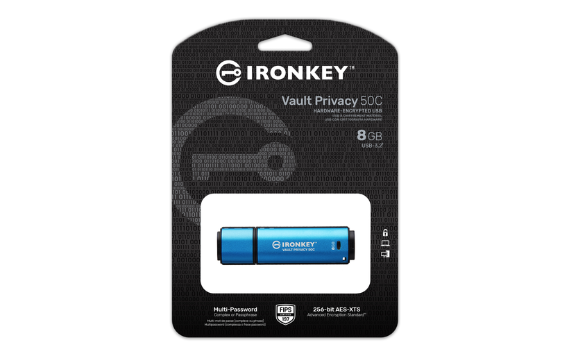 Clé USB-C 8 Go Kingston IronKey VP50C