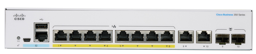 Switch Cisco CBS350-8FP-2G