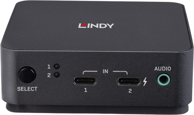 LINDY 2 portos DP/USB-C KVM-switch
