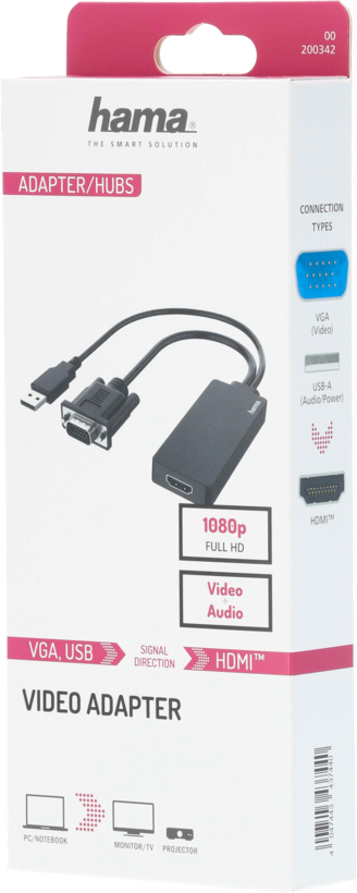 Adattatore VGA - HDMI Hama