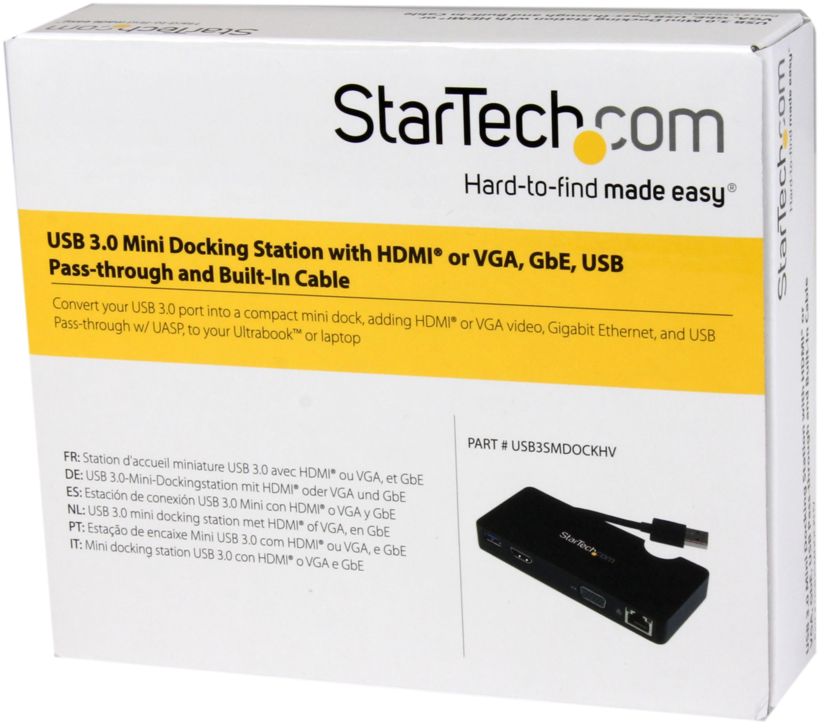 Adaptateur USB-A - HDMI/VGA/RJ45/USB