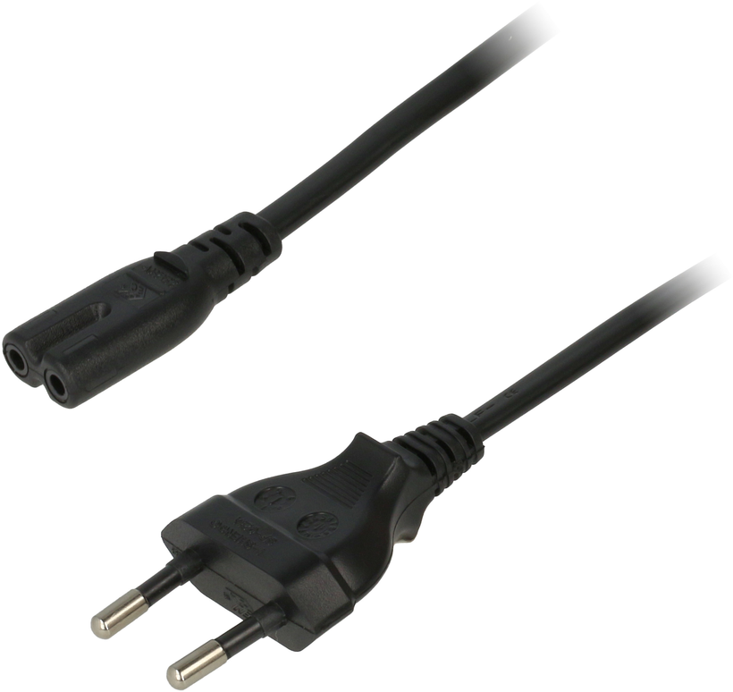 Power Cable Local/m - C7/f 2m Black