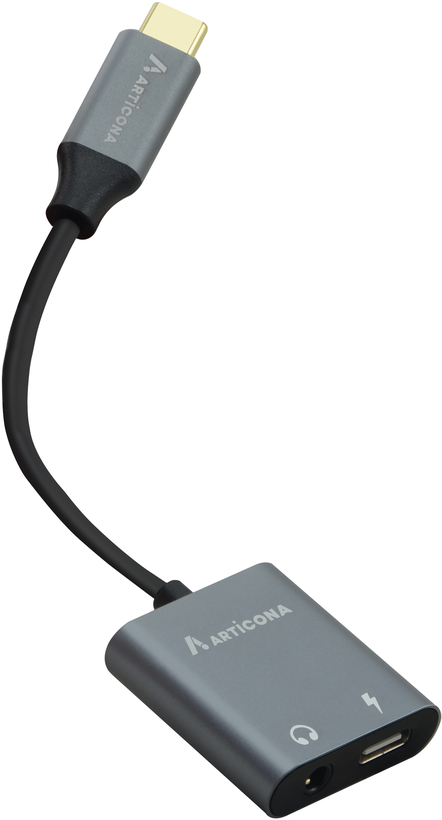 Adapter USB Typ C wt-gniazdo jack+ USB C