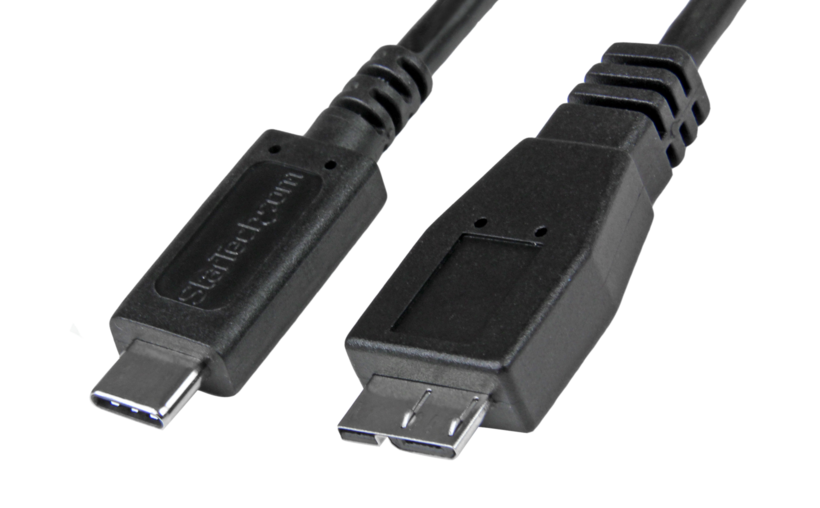 Cavo USB 3.1 Ma(C)-Ma (microB) 1 m nero