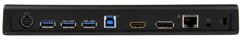 USB-B - HDMI/DP/RJ45/USB/audió adapter