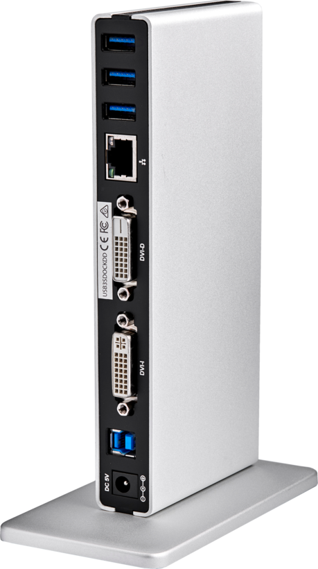 Adaptateur USB-B - DVI/RJ45/USB/audio
