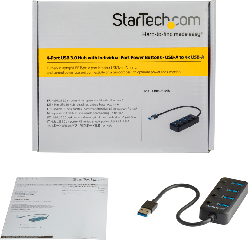 Hub USB 3.0 StarTech 4ports+interrupteur