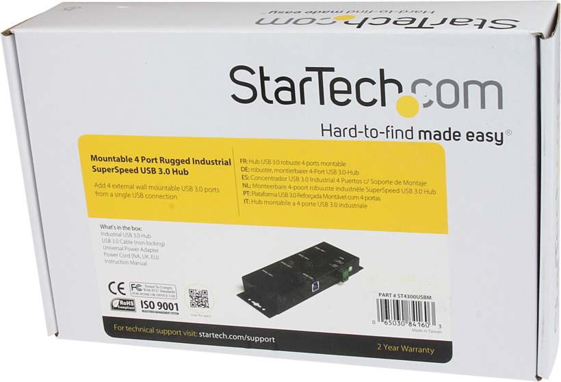 Hub USB 3.0 industrial StarTech 4 ptos.