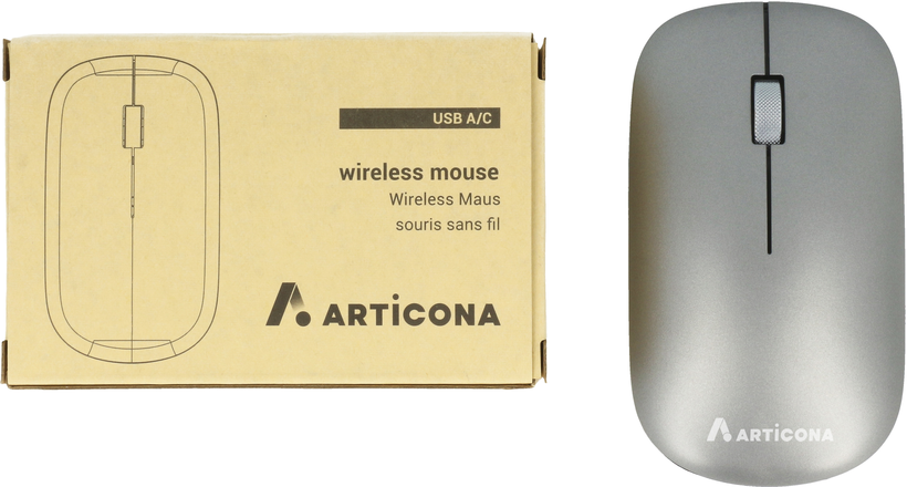 Ratón inalámbrico ARTICONA USB A/C gris