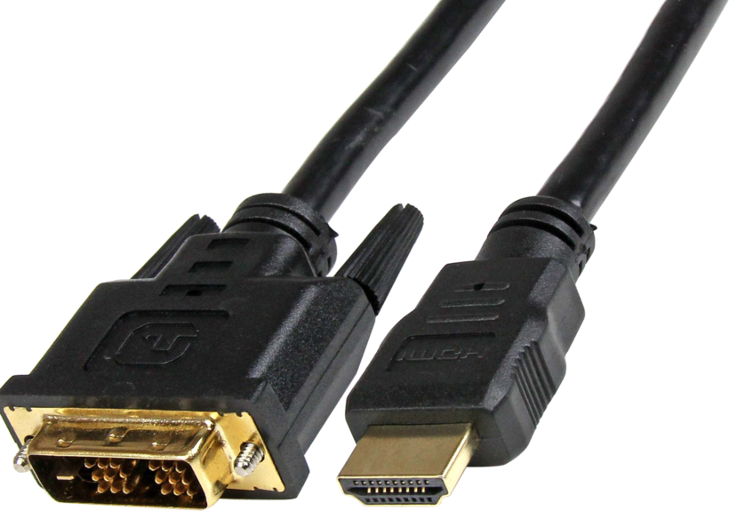 HDMI-A - DVI-D m/m kábel 5 m, fekete