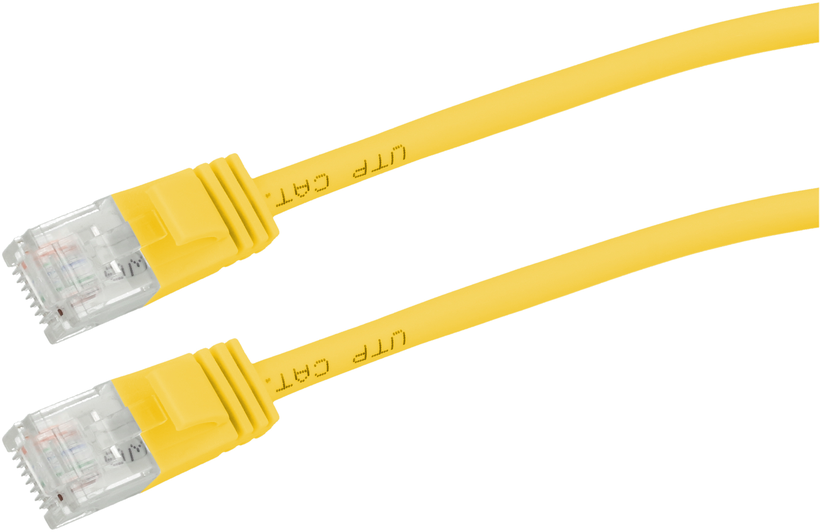 Câble patch RJ45 U/UTP Cat6a 15 m jaune
