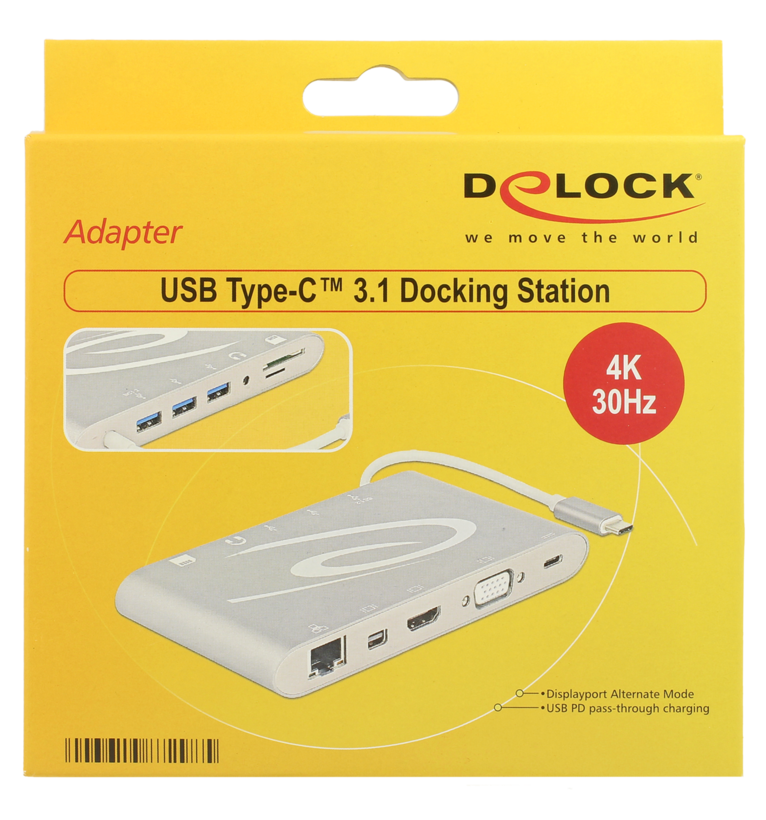 Delock USB-C 3.0 - Mini DP/HDMI/VGA Dock