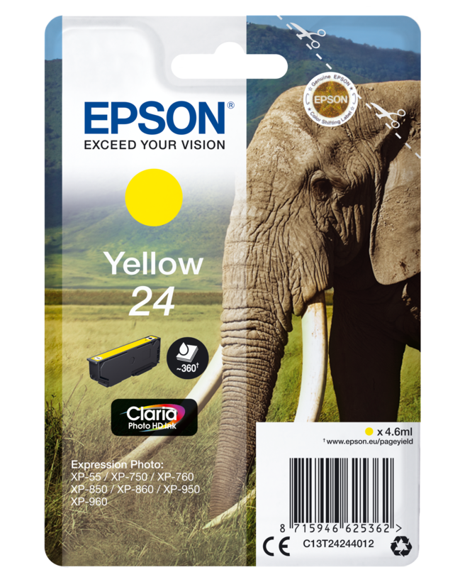 Epson 24 Claria Ink Yellow