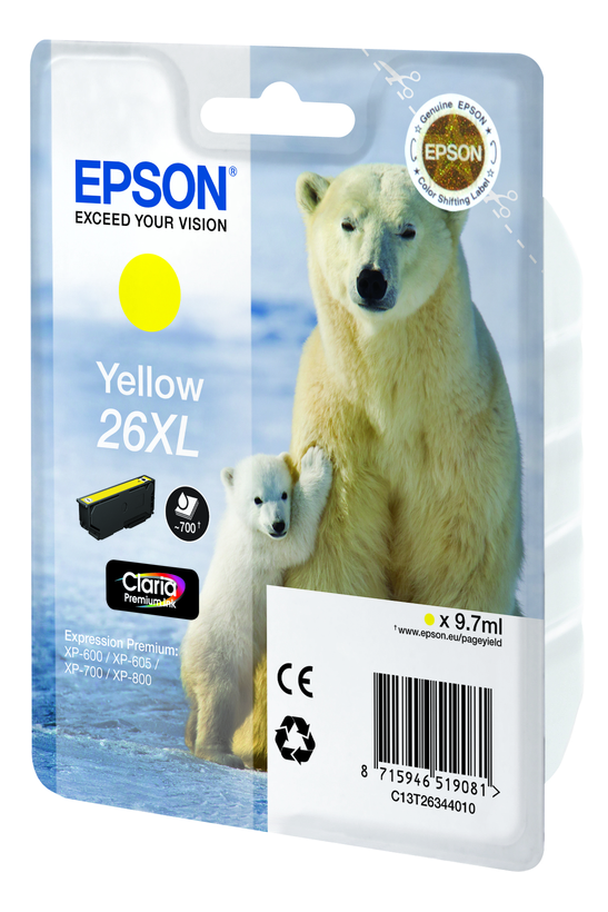 Epson 26XL Claria tinta sárga