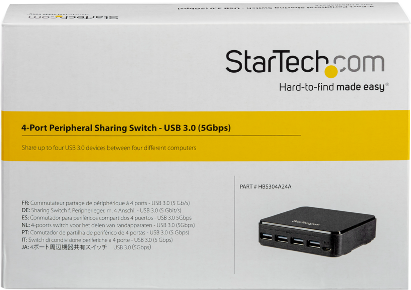Switch partage StarTech 4 PC-4 app. USB3
