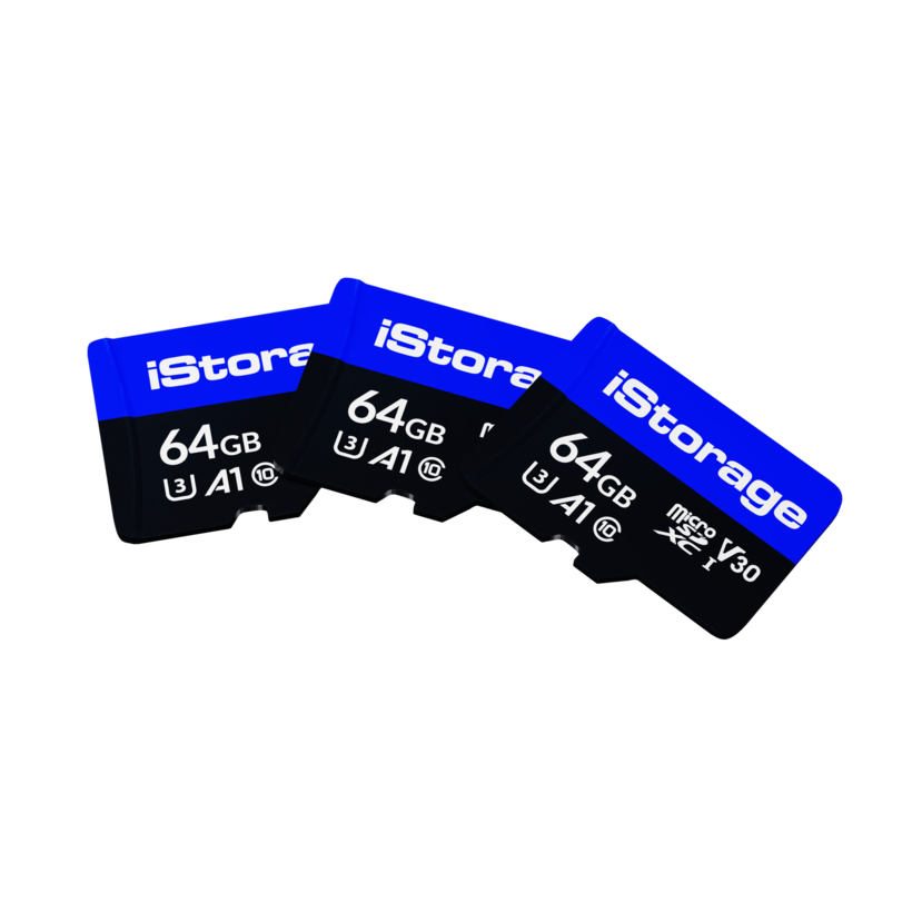 Carte microSDXC 64 Go iStorage, x3